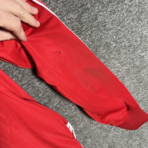 Peru National Team Soccer Jacket Mens Small Red White Umbro Track Zip Top - Picture 10 of 11